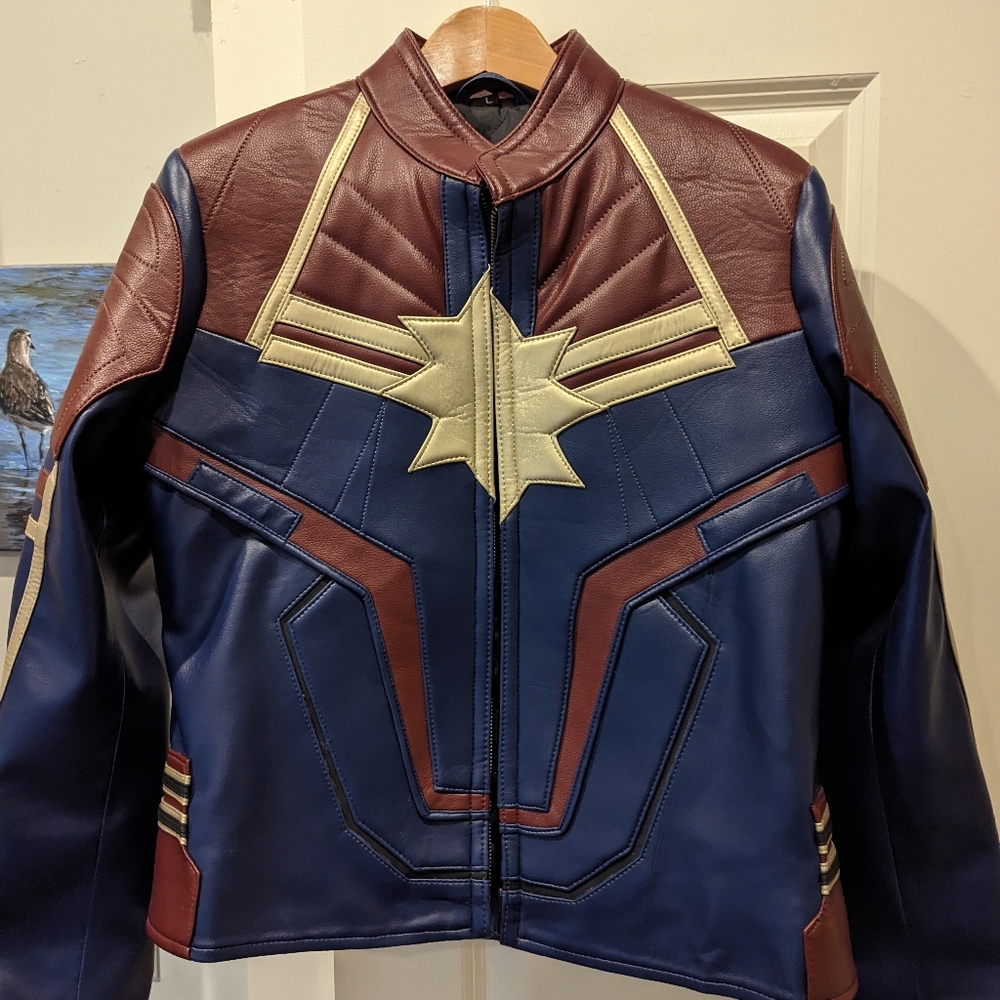 Captain Marvel faux leather jacket